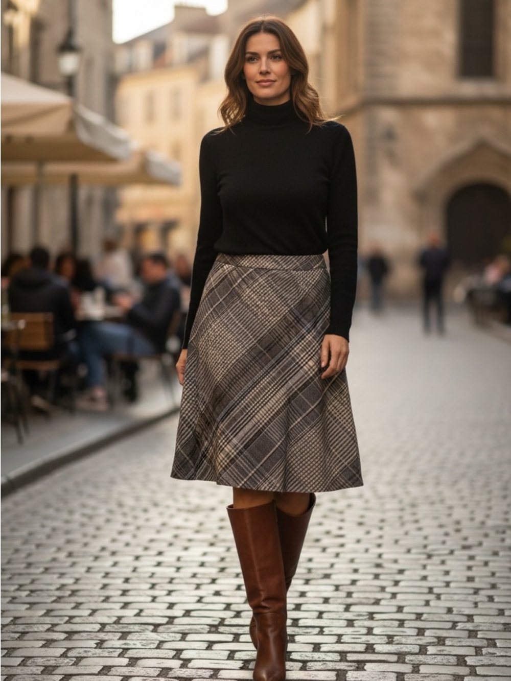 Ann Taylor LOFT Wool Blend Classic Plaid A-Line Skirt Women’s Size 10 Lined